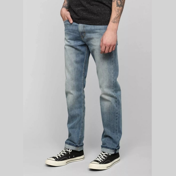 Levi's Blue Medium Wash 513 Slim Straight Leg Denim Jeans - Picture 2 of 13